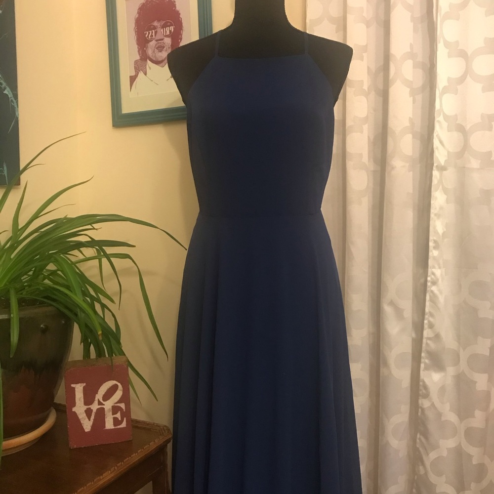 Royal blue gown